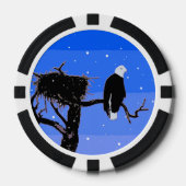 Bald Eagle in Winter - Originele Wilde Kunst Poker Chips (Voorkant)