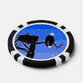 Bald Eagle in Winter - Originele Wilde Kunst Poker Chips (Enkel)
