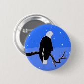 Bald Eagle in Winter - Originele Wilde Kunst Ronde Button 5,7 Cm (Voorkant /achterkant)
