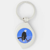 Bald Eagle in Winter - Originele Wilde Kunst Sleutelhanger (Voorkant)