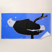 Bald Eagle in Winter - Originele Wilde Kunst Strandlaken (Voorkant)