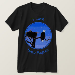 Bald Eagle in Winter - Originele Wilde Kunst T-shirt