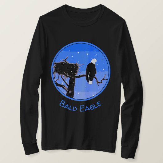 Bald Eagle in Winter - Originele Wilde Kunst T-shirt (Design voorkant)