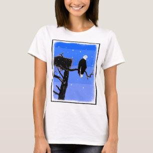 Bald Eagle in Winter - Originele Wilde Kunst T-shirt