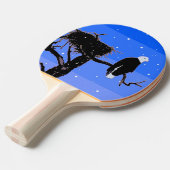 Bald Eagle in Winter - Originele Wilde Kunst Tafeltennisbatje (Voorkant Gekanteld)