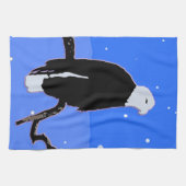 Bald Eagle in Winter - Originele Wilde Kunst Theedoek (Horizontaal)