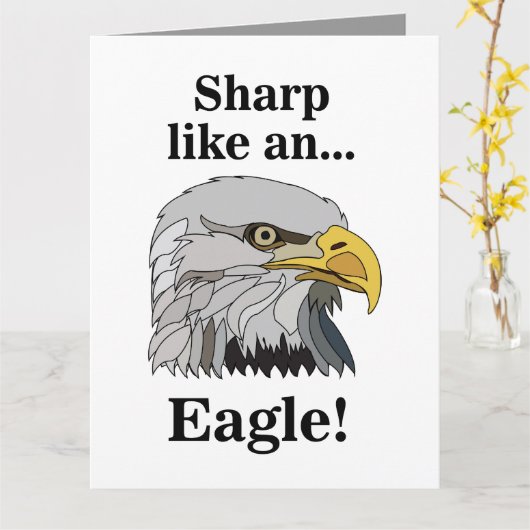 Bald Eagle Kaart (Gele Bloem)