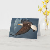 Bald Eagle kaart met inspirerend quote (Gele Bloem)
