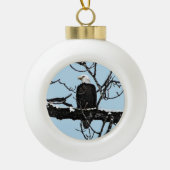 Bald Eagle Keramische Bal Ornament (Voorkant)
