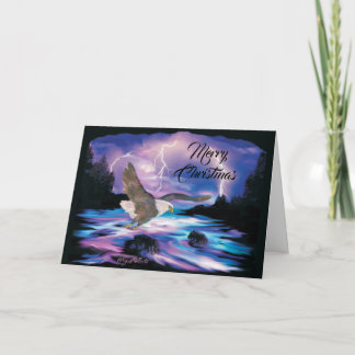 Bald Eagle Kerstfeestdag Kaart