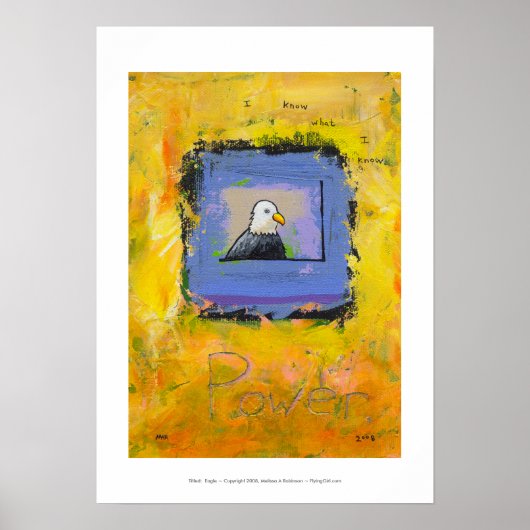 Bald eagle kleurrijke moderne kunstmacht poster (Voorkant)