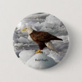 Bald Eagle-knop Ronde Button 5,7 Cm (Voorkant)