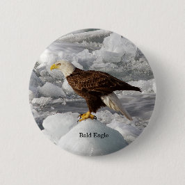 Bald Eagle-knop Ronde Button 5,7 Cm