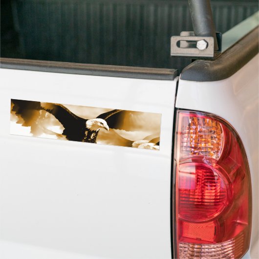 Bald Eagle Landing Bumpersticker (Op Truck)