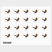 Bald Eagle Landing Heart Sticker (Vel)