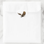 Bald Eagle Landing Heart Sticker (Tas)