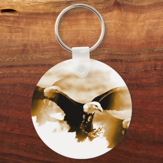 Bald Eagle Landing Sleutelhanger (Voorkant)