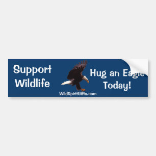 BALD EAGLE Landing Wildlife Support Bumpersticker