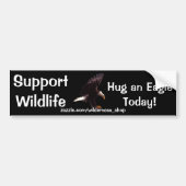 BALD EAGLE Landing Wildlife Support Bumpersticker (Voorkant)