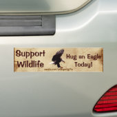 BALD EAGLE Landing Wildlife Support Bumpersticker (Op auto)
