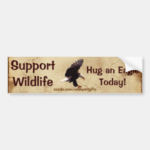 BALD EAGLE Landing Wildlife Support Bumpersticker