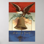 Bald Eagle Liberty Bell 4 juli Poster (Voorkant)