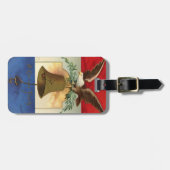 Bald Eagle Liberty Bell Patriottische kunst Bagagelabel (Voorkant horizontaal)
