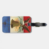 Bald Eagle Liberty Bell Patriottische kunst Bagagelabel (Achterkant horizontaal)