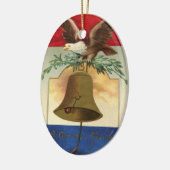 Bald Eagle Liberty Bell Patriottische  kunst Keramisch Ornament (Links)