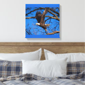 Bald Eagle Liftoff Canvas Afdruk (Insitu (Slaapkamer))