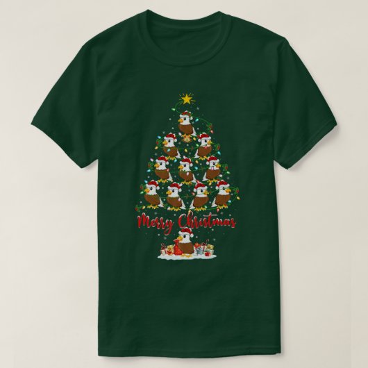 Bald Eagle Lover Matching Santa Bald Eagle Christm T-shirt (Design voorkant)