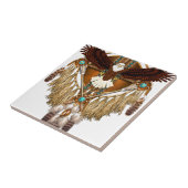Bald Eagle Mandala - herzien Tegeltje (Zijkant)