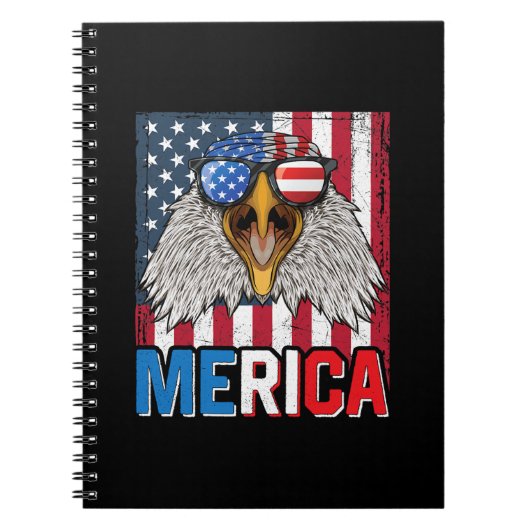 Bald Eagle Merica, 4 juli Notitieboek (Voorkant)