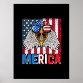 Bald Eagle Merica, 4 juli Poster (Voorkant)