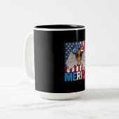 Bald Eagle Merica, 4 juli Tweekleurige Koffiemok (Voorkant links)