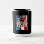 Bald Eagle Merica, 4 juli Tweekleurige Koffiemok (Center)
