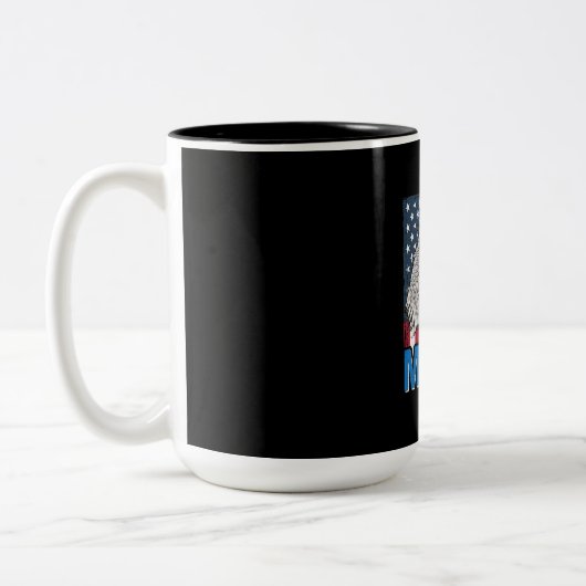 Bald Eagle Merica, 4 juli Tweekleurige Koffiemok (Links)
