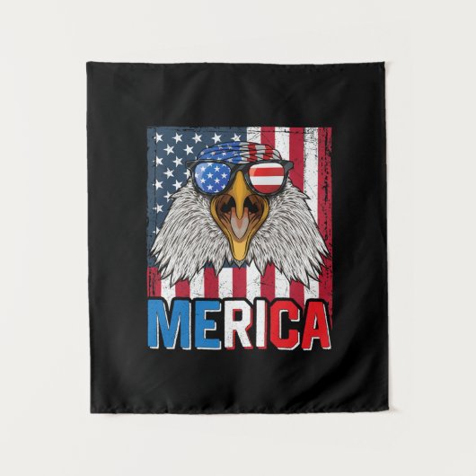 Bald Eagle Merica, 4 juli Wandkleed (Voorkant)