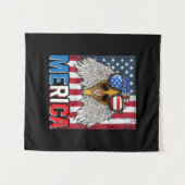 Bald Eagle Merica, 4 juli Wandkleed (Voorkant (horizontaal))