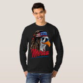 Bald Eagle Merica American Flag Happy 4 juli T-shirt (Voorkant volledig)