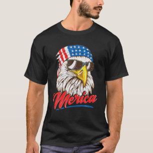 Bald Eagle Merica Mullet America Verenigde Staten  T-shirt