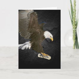 Bald Eagle met Afstuderen Diploma Kaart