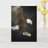 Bald Eagle met Afstuderen Diploma Kaart (Gele Bloem)