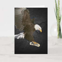 Bald Eagle met Afstuderen Diploma Kaart