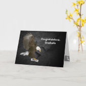 Bald Eagle met Afstuderen Diploma Kaart (Gele Bloem)