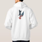 Bald Eagle met Amerikaanse vlag Hoodie (Achterkant)
