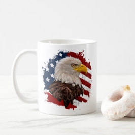 Bald Eagle met Amerikaanse vlag Patriottische Mok