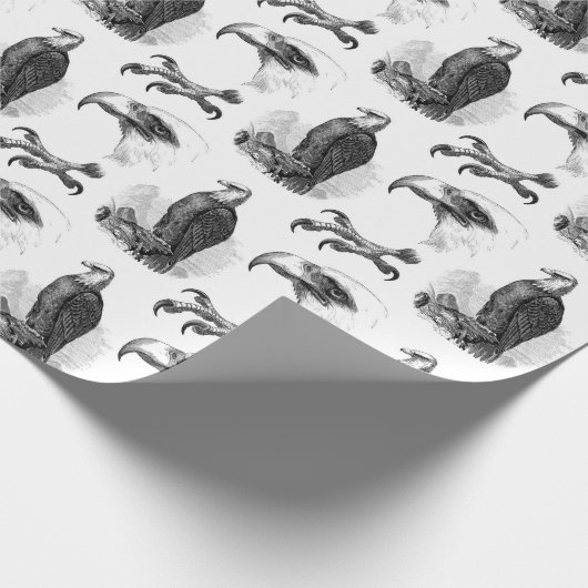 Bald Eagle met Beak en Claw  American Cadeaupapier (Hoek)