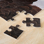 Bald Eagle met de Amerikaanse vlag Legpuzzel (Zijkant)