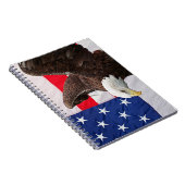 Bald Eagle met de Amerikaanse vlag Notitieboek (Rechterzijde)